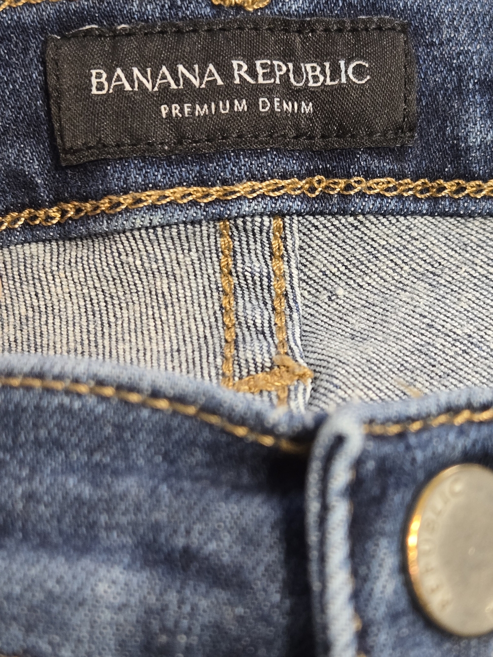 Banana Republic Mid Rise Skinny Jeans Dark Wash Stretch Size 29 - Picture 3 of 7